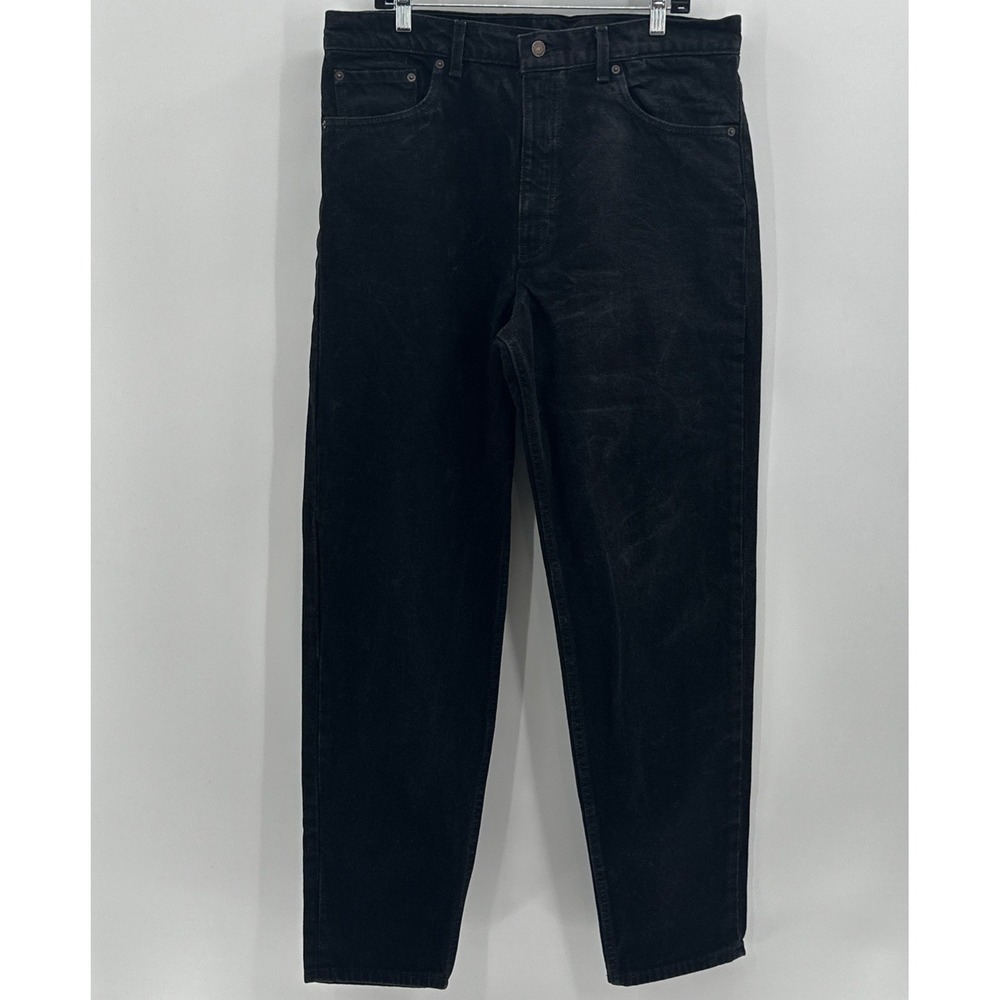 VINTAGE Levis 550 Orange Tab Black Jeans Mens 36x34 Relaxed USA Made 90s Grunge